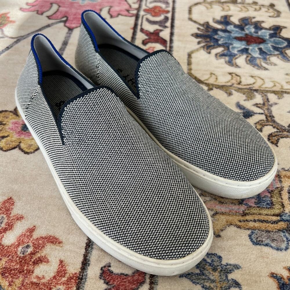 Rothy's Loafers Navy Blue Slip On Shoes 7.5 Women's Casual Everyday Comfort Shoe